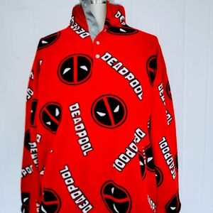 New Deadpool Fleece  Red Sweater for Men